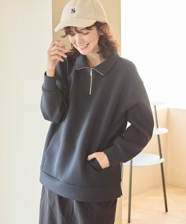 AMERICAN HOLIC ハーフＺＩＰポンチプルオーバー Navy