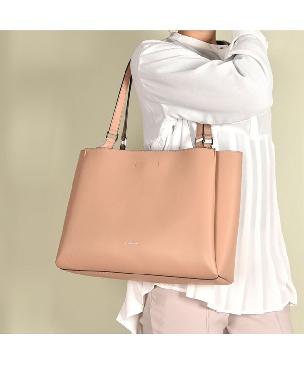 LA BAGAGERIE 【ドラマ衣装提供商品】シンプルA4トートバッグ ピンク