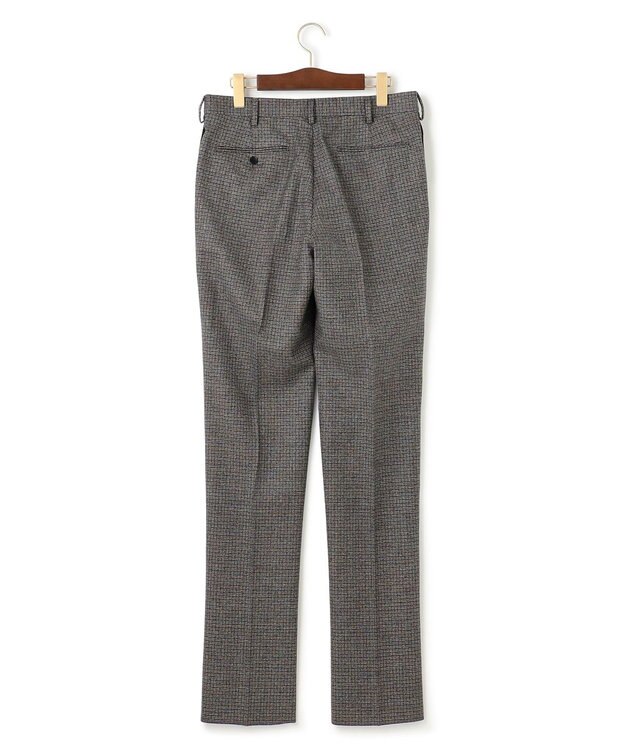 J.PRESS MEN 【WEB・一部店舗限定】ソフトタッチツイスト ガンクラブチェック スラックス グレー系3