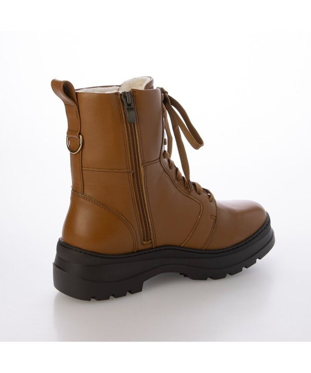 MODE ET JACOMO <carino>厚底レースアップブーツ キャメル