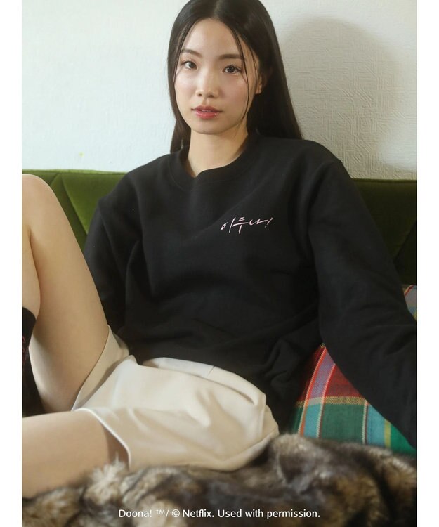 Green Parks ●ＤＯＯＮＡ！　ロゴｐｔスウェット Black