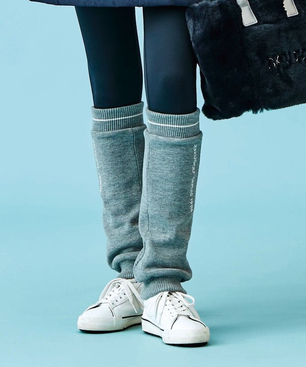 23区GOLF 防風機能付きの裏地で足元あたたか【WOMEN】ニット レッグウォーマー ライトグレー系