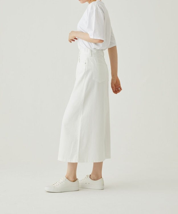 caqu FS 4/5丈 デニムスカート white