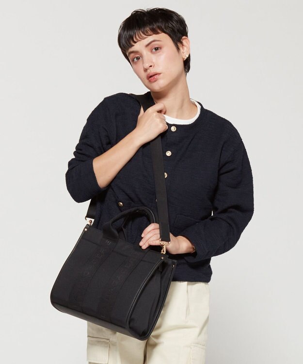 LA BAGAGERIE ロゴテープ2WAYトートバッグ　Sサイズ ブラック