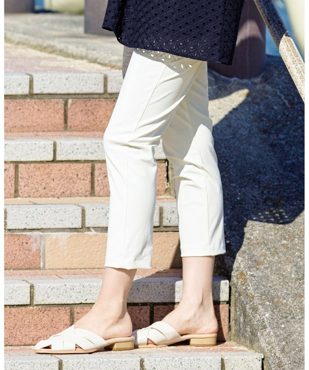Tiaclasse 【小倉優子さん着用・日本製・洗える】サーラドライ・テーパードパンツ オフホワイト