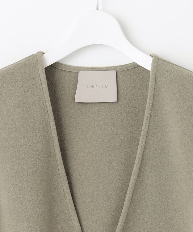 UNFILO 【セットアップ対応】ウールライク ジレ ライトグリーン系