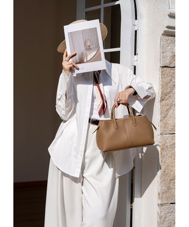 style code 【 通勤 可能】[Lyrss/リルス] 2WAY エレガント レザーハンドバッグ ベージュ