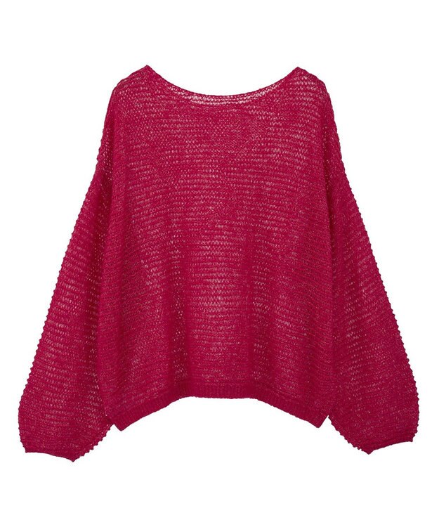 earth music&ecology ふんわりシアープルオーバー Red