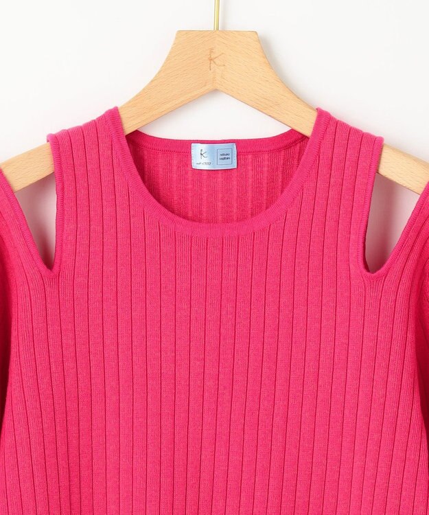 組曲 【組曲×setsuko sagittaire】カッティングニット トップス ピンク系