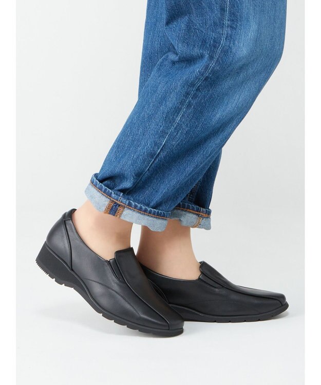 ASICS WALKING ペダラ WC003A 4E ヒール高3.5cm ブラック系