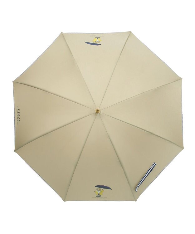 MOONBAT 【雨傘】POLO RALPH LAUREN（ポロ ラルフローレン）長傘 ツイル無地×RAIN BEAR ベージュ