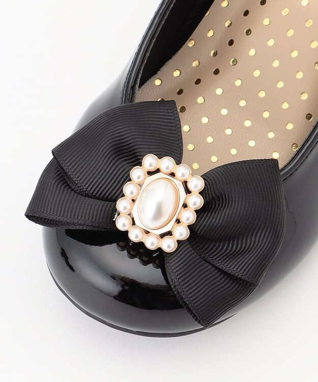 ANY KIDS エナメルヒールパンプス ブラック