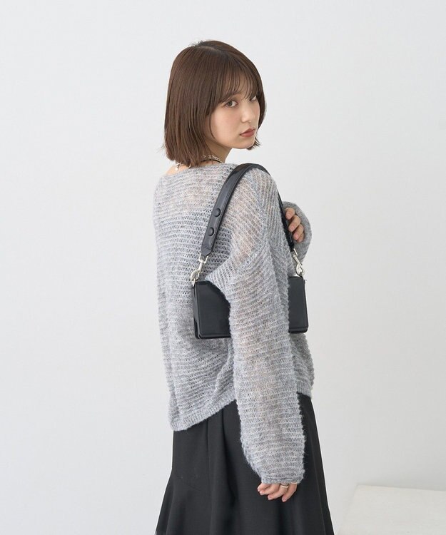 earth music&ecology ふんわりシアープルオーバー Gray