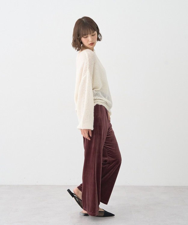 earth music&ecology ふんわりシアープルオーバー Ivory