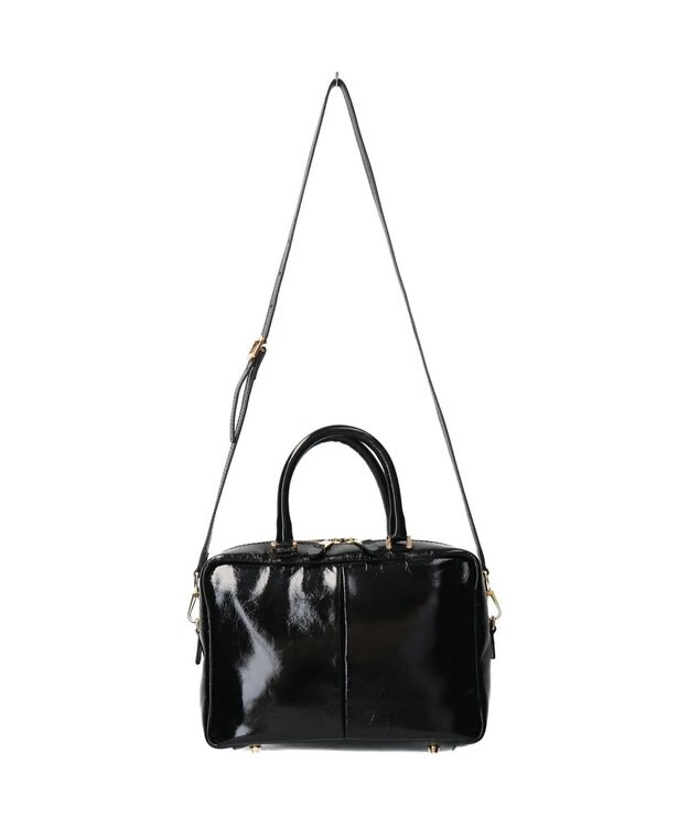 INTER-CHAUSSURES 【CHRISTIAN VILLA】センターシームハンドバッグ ブラック