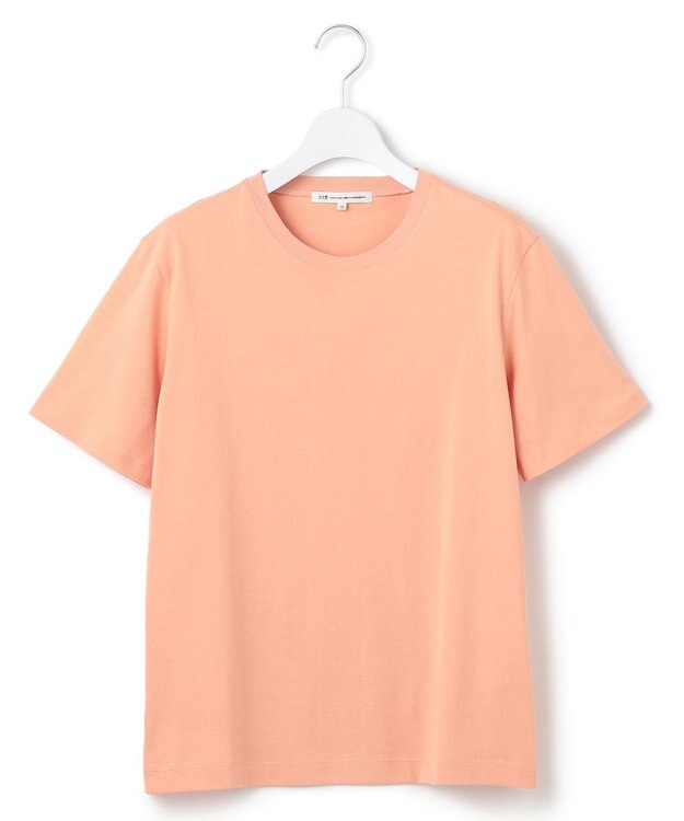 23区 L 【洗える】コンパクトヤーン スムース Tシャツ オレンジ系