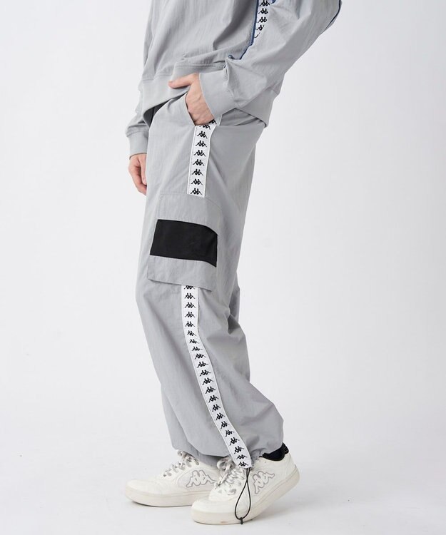 OP／FILA 【Kappa】バンダ ナイロントラックパンツ グレー