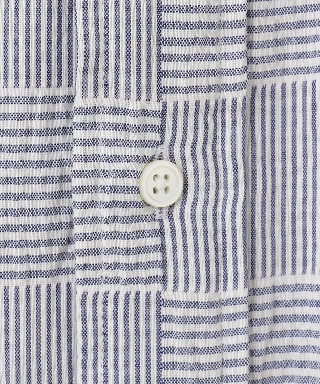 J.PRESS MEN 【クールマックス】パッチワークサッカー プルオーバー ネイビー系9