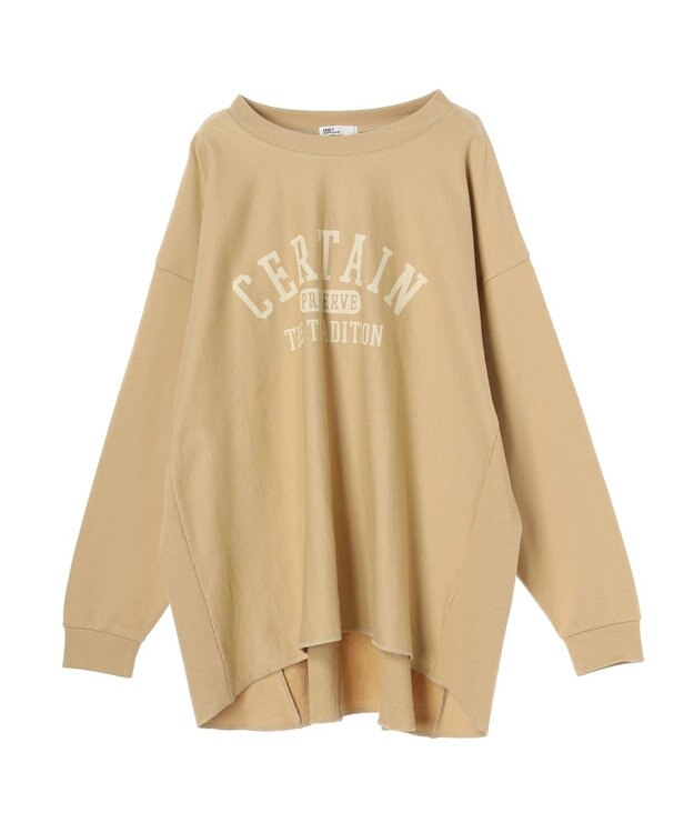 CRAFT STANDARD BOUTIQUE プリント裏毛チュニック Beige