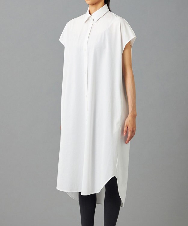 Chacott Chacott BALANCE EasyCare+ シャツワンピース ホワイト