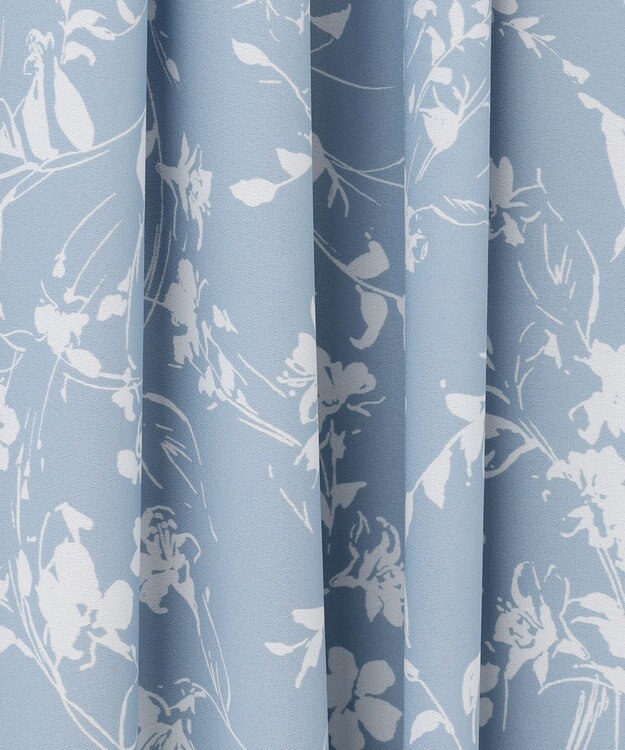 自由区 【XSサイズ～/洗える】グラデーションフラワープリント ワンピース スカイブルー系5