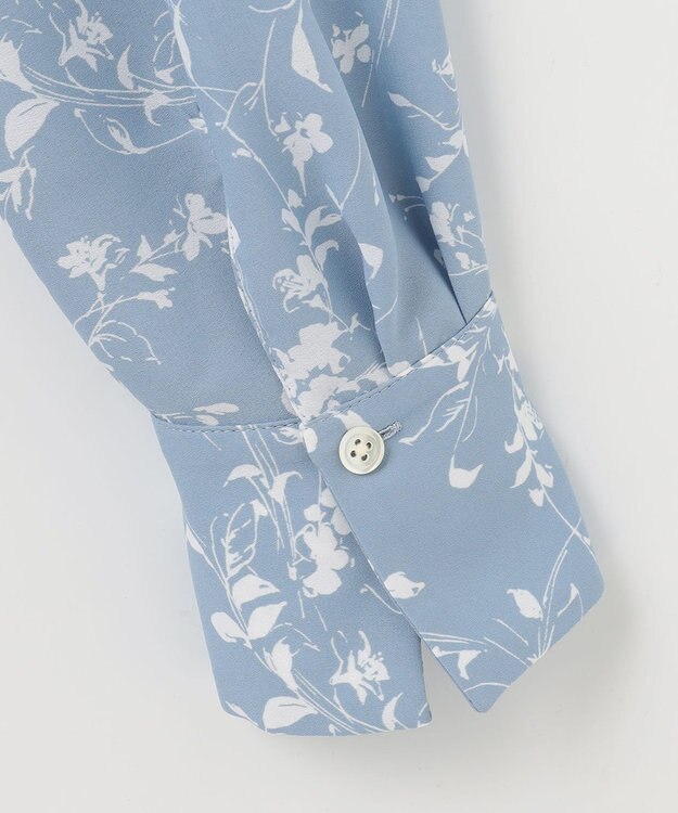 自由区 【XSサイズ～/洗える】グラデーションフラワープリント ワンピース スカイブルー系5