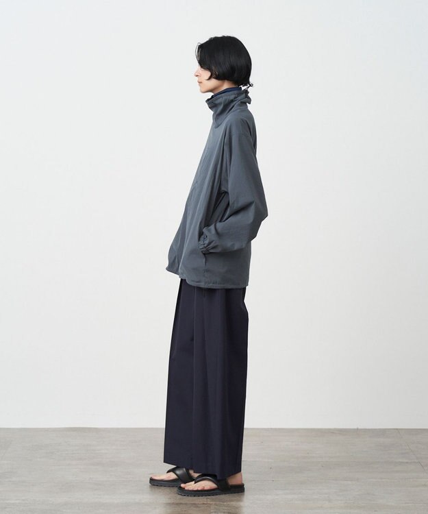 ATON HIGH STRETCH NYLON | スタンドプルオーバー - UNISEX CHARCOAL GRAY