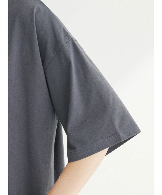 Green Parks 冷っとすずやか　バックカシュクールチュニック Dark Gray