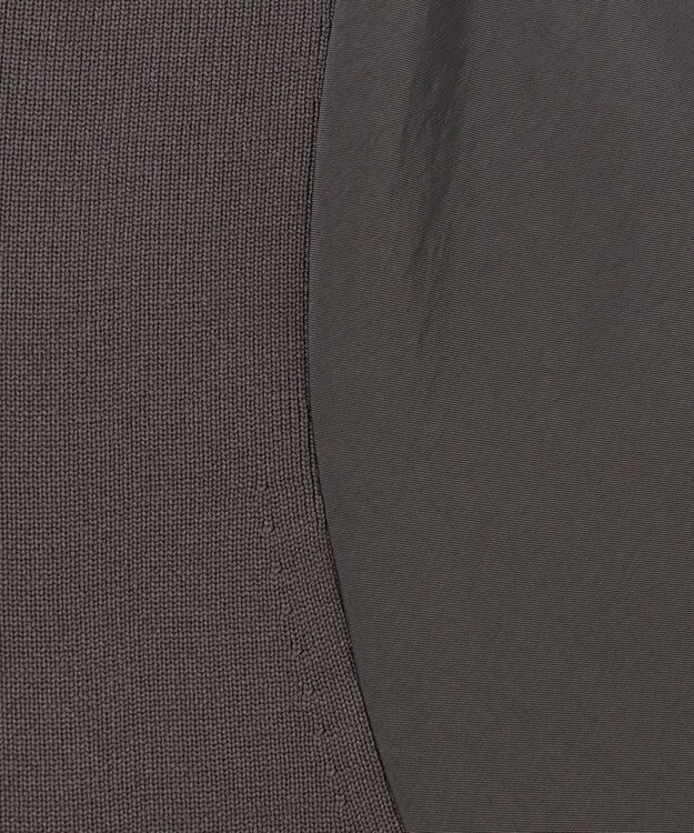 自由区 L 【洗える】パールディティールニット ワンピース ダークグレー