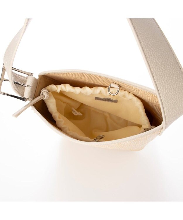 UNBILLION カシュカシュ cachecache / 雑材風アシンメトリートート アイボリー