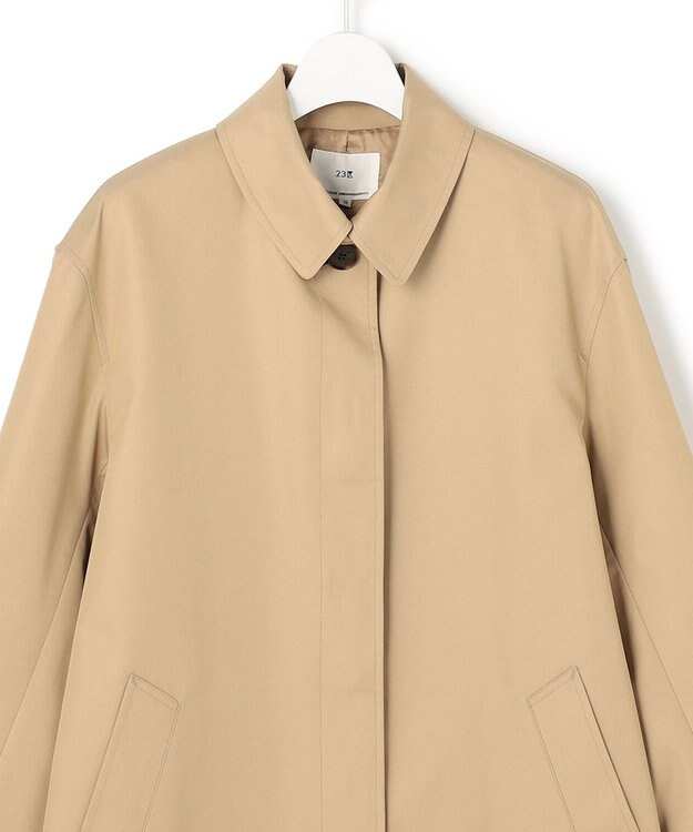 23区 L 【先行予約】エアータンブラー TCギャバジン ステンカラー コート キャメル系