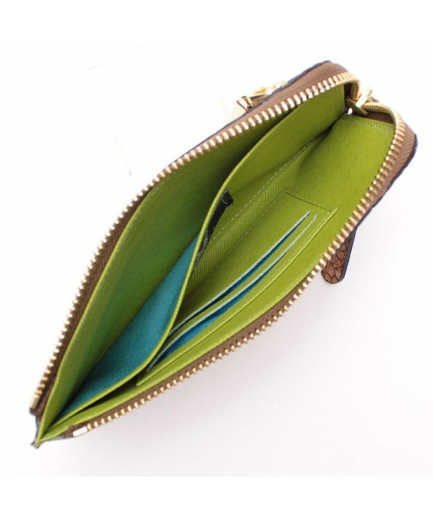 A.D.M.J. 【牛革】クロコ型押しオーガナイザーパース ポミーチェ