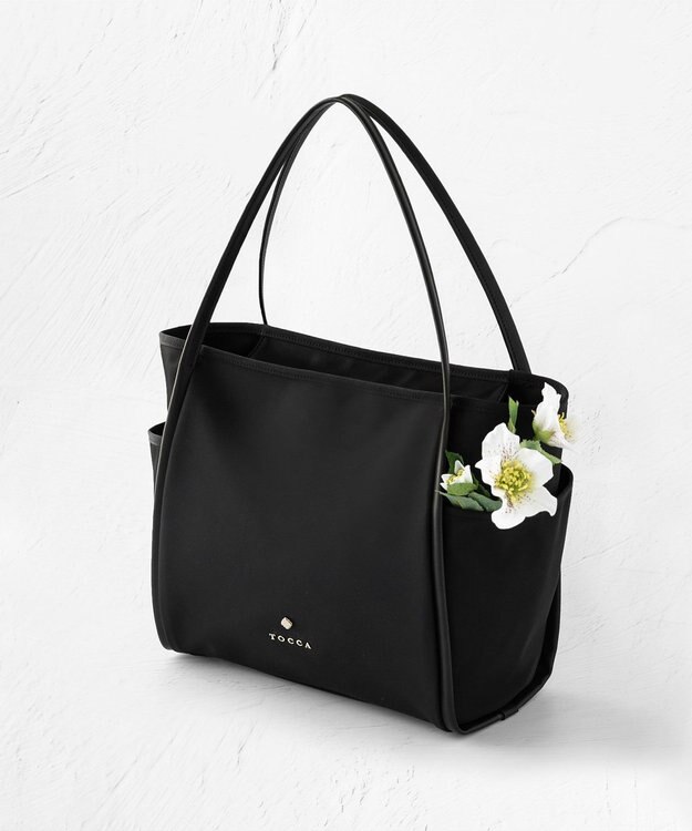 TOCCA TRIM LEATHER NYLONTOTE トートバッグ ブラック系