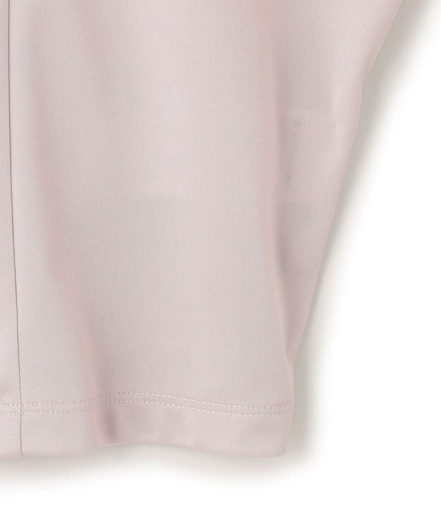 ICB 【洗える】トリアセサテンスムース 5分袖プルオーバー パールグレー系