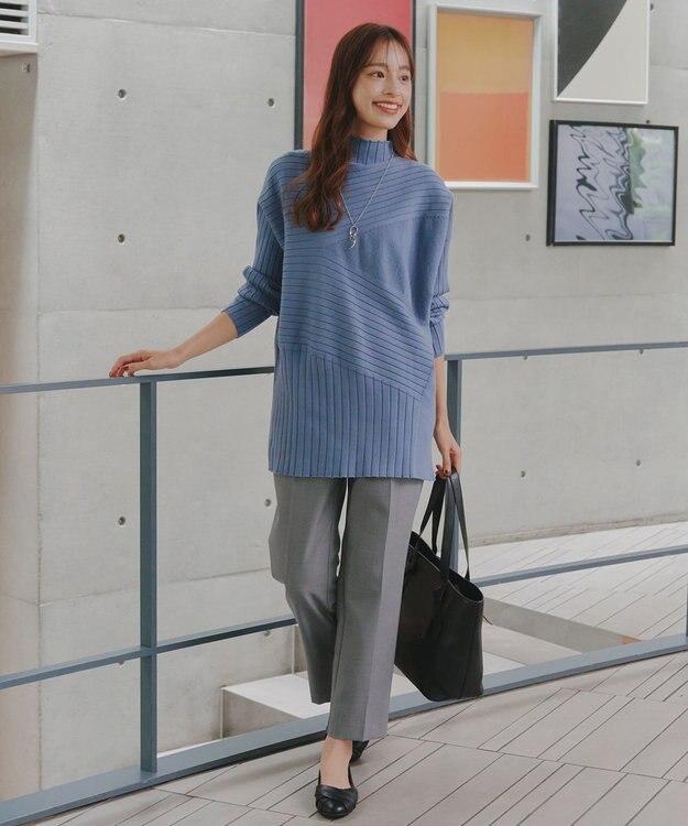 Tiaclasse 【洗える】テーパードパンツ チャコール