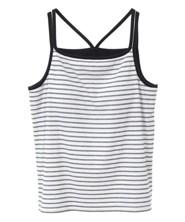 AMERICAN HOLIC カップ付き　バッククロスボーダーキャミソール Blue