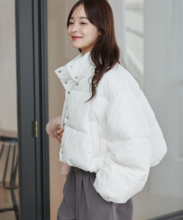 WEGO パディングショートブルゾン ホワイト