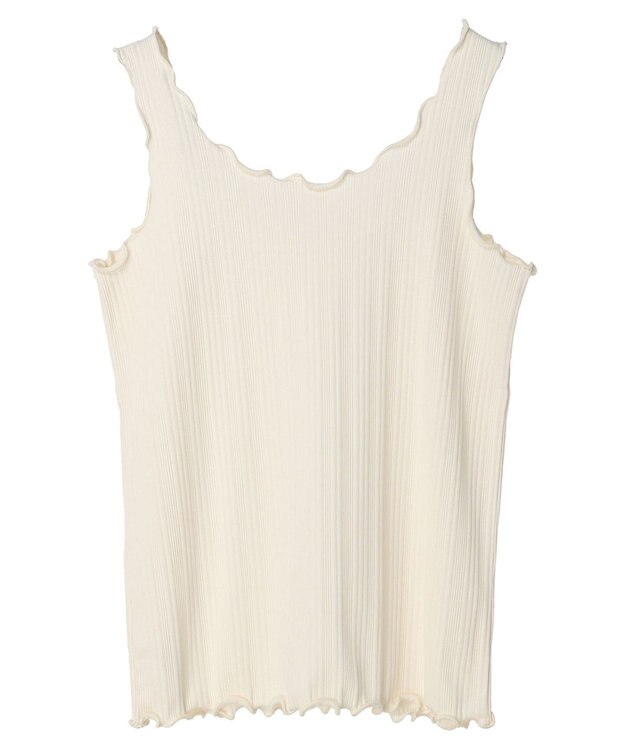 Green Parks メローリブタンク Ecru