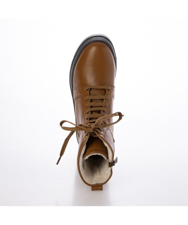 MODE ET JACOMO <carino>厚底レースアップブーツ キャメル
