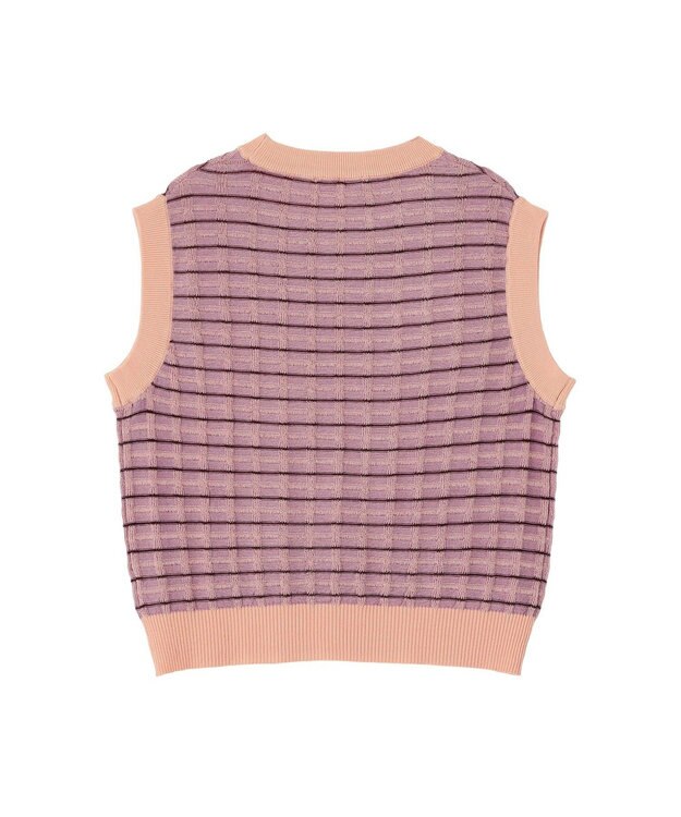 CRAFT STANDARD BOUTIQUE リンクスチェックニットベスト Purple
