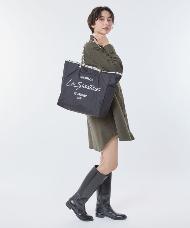 LeSportsac LARGE 2 WAY TOTE/2ウェイサンダー/アイボリードッツ 2ウェイサンダー/アイボリードッツ