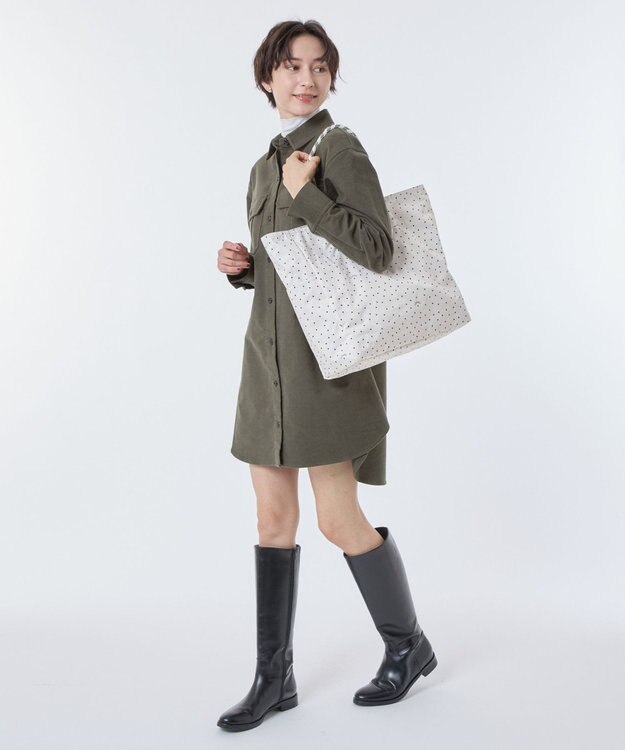 LeSportsac LARGE 2 WAY TOTE/2ウェイサンダー/アイボリードッツ 2ウェイサンダー/アイボリードッツ