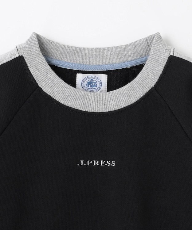 J.PRESS KIDS 【100-130cm】裏毛ラグラン ロゴトレーナー ブラック系