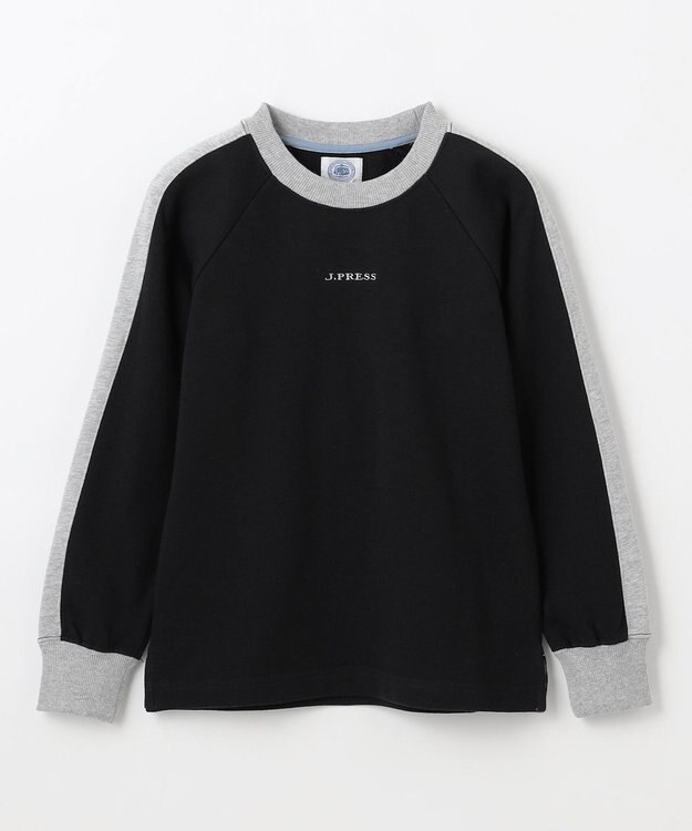 J.PRESS KIDS 【100-130cm】裏毛ラグラン ロゴトレーナー ブラック系
