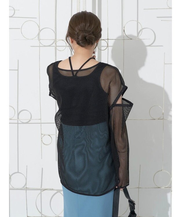 earth music&ecology ＳＥＴ２点メッシュプルオーバー＋タンクトップ Ivory