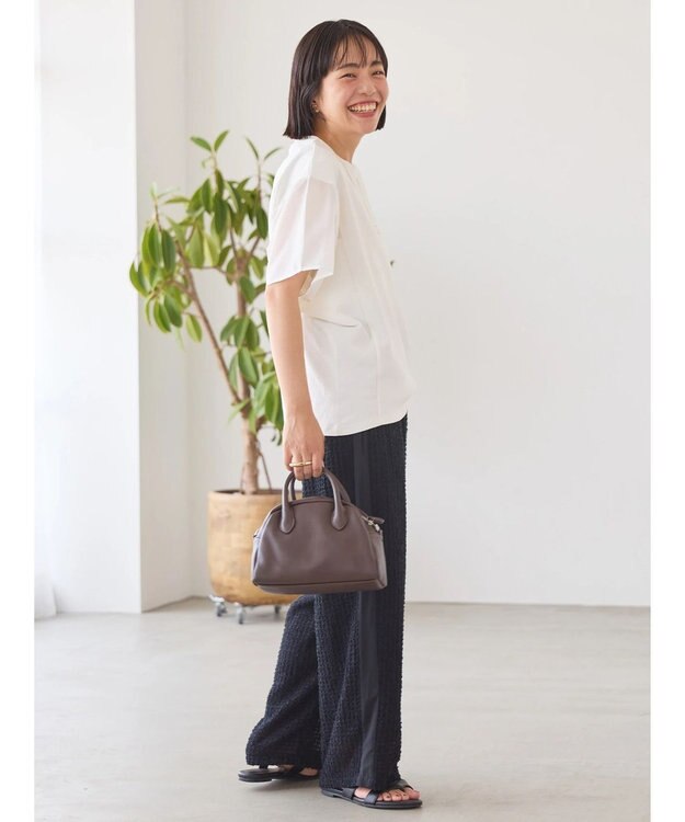 AMERICAN HOLIC 異素材ショルダー切替カットプルオーバー Off White