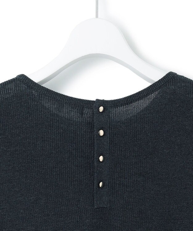 23区 【洗える】シャイニーシアー オーバーサイズ ニット ダークグリーン系