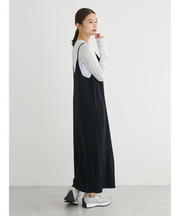 Green Parks 前後２ｗａｙ　プリーツキャミワンピース Black