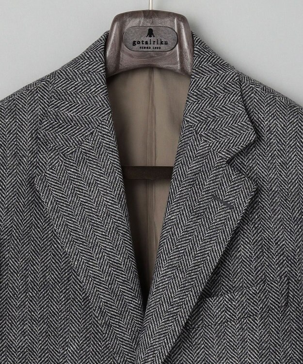GOTAIRIKU 【尾州】カシミヤブレンド定番ヘリンボーン ジャケット(2024年モデル) グレー系8