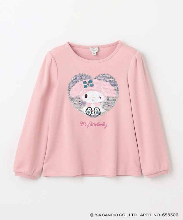 ANY KIDS 【any FAM×サンリオキャラクターズ】ミラクルスパンコール長袖Tシャツ ピンク×マイメロディ